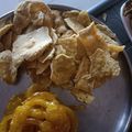 Aadhya Singh's cooksnap of when they made Gujarati Nashto (Fafda Jalebi).