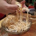El cooksnap de Silvana Romero cuando hizo Tallarines caseros al huevo.