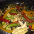 El cooksnap de Alexia Vargas O cuando hizo Fajitas de pollo con pimiento rápido y fácil.