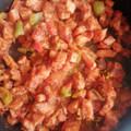El cooksnap de AnaLi cuando hizo Chuletas de cerdo con pimientos y brócoli en salsa de jitomate.