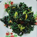 Cooksnap dari Nia Lia. S untuk resep 48. Tumis Daun Pepaya Jepang, Daun Singkong & Ikan Asin Sepat