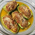 El cooksnap de mfresnedad cuando hizo Calabacines rellenos de atún en el microondas.