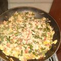 El cooksnap de Sergio Solis cuando hizo Ejotes con tomate y huevo.