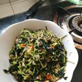 Cooksnap dari Rahmadini untuk resep Tumis Singkong,Bunga Pepaya dan Teri