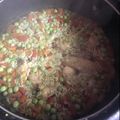 El cooksnap de Enrique Porras cuando hizo Arroz con Pollo Rápido (en olla arrocera).