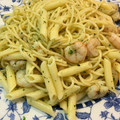 El cooksnap de Irene-Guirao cuando hizo Espaguetis con gambas al ajillo.