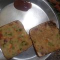Simran का कुकस्नैप जब उन्होंने ओपन सैंडविच (open sandwich recipe in Hindi) बनाया था।