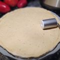 El cooksnap de Zaida TC @alquimiasfood cuando hizo Masa de pizza con masa madre, sidra y pimentón dulce.