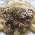 El cooksnap de @tesa.cuina cuando hizo Gnocchi con pollo y champiñones.