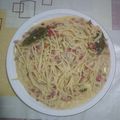 El cooksnap de Antonio Silvestre cuando hizo Espaguetis carbonara.