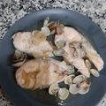 El cooksnap de Antonio cuando hizo Salmón y almejas al vino blanco.