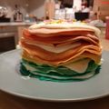 Cooksnap από Eugenia Ntanaka στη συνταγή Τούρτα με πολύχρωμες κρέπες 🌈ουράνιο τόξο 🌈