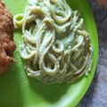 El cooksnap de Karla Esparza cuando hizo Spaghetti verde.