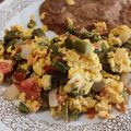 El cooksnap de Emilio García cuando hizo Huevo a la mexicana con nopales.