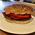 Sonia's cooksnap of when they made Portobello Mushroom, Roasted Pepper & Cheese Burgers.