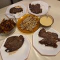 El cooksnap de Eduardo Agudo Alba cuando hizo Black Angus con Patatas Gajo y Espárragos Blancos a la Plancha con Mayonesa de Soja.