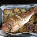 El cooksnap de Enrique Gonzalez Contreras cuando hizo Pargo Rosado con guarnición de patatas y cebollas horneadas.