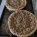 Ross Campbell's cooksnap of when they made Strawberry Rhubarb Crisp.