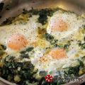 Cooksnap από foodmed στη συνταγή Αυγά Μάτια Σερφαριστά σε Σπανάκι