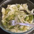 El cooksnap de Lorena Inostroza cuando hizo Ensalada de zapallito italiano.
