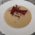 El cooksnap de Sara Sg cuando hizo Crema de puerros y calabacín con crujiente de jamón.