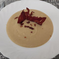 El cooksnap de Sara Sg cuando hizo Crema de puerros y calabacín con crujiente de jamón.