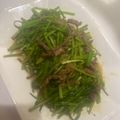 恩諺麻咪＊＊零廚藝料理＊＊ 的 蒜香空心菜炒牛肉（低醣生酮餐）（家常菜）（簡單料理）（10分鐘快速料理） cooksnap
