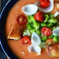El cooksnap de Jorge Mendez cuando hizo Gazpacho.