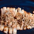 El cooksnap de maria cuando hizo Calamares a la plancha con gulas y gambas.