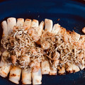 El cooksnap de maria cuando hizo Calamares a la plancha con gulas y gambas.