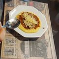 El cooksnap de Margarita Aquino cuando hizo Polenta Cremosa con Albóndigas en Salsa.
