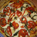 El cooksnap de Vanesa Yapur cuando hizo Pizza integral de berenjenas y tomates secos.