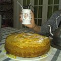 El cooksnap de lore cuando hizo Torta de mandarina🧉para el mate!!Glasé de mandarina.