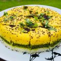 Suchi Shah's cooksnap of when they made ત્રિરંગી ફ્યુઝન સેન્ડવીચ ઢોકળા(tirangi fusion sandwich dhokla in.