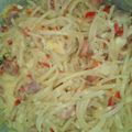 El cooksnap de Jeniffer Duque Jimenez cuando hizo Espaguetis con queso y crema de leche.