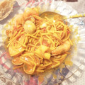 El cooksnap de July Chamorro cuando hizo Fideuá de mariscos.