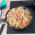 El cooksnap de Jesus Esteban cuando hizo Pollo con champiñones y cebolla.