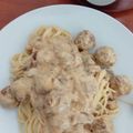 Dalma Varga Cooksnap-ja, amikor elkészítette a(z) Bakonyi húsgombóc, spagettivel receptet.