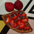 El cooksnap de Ana Angel cuando hizo Waffle de plátano.