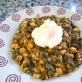El cooksnap de Marimar martinez cuando hizo Espinacas con almendra y garbanzos.