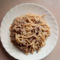 El cooksnap de Pepe López cuando hizo Pasta de setas con champiñones y huevo.