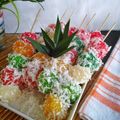 Cooksnap dari Zhely Rairy untuk resep Sate Singkong Pelangi a.k.a Sunduk Urut khas Sidoarjo/Cenil Singkong