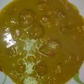 El cooksnap de Luis Pola cuando hizo Sopa Crema de Arvejas.