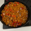El cooksnap de Ramon Martin Romo cuando hizo Migas de pan con pimiento verde y chorizo.