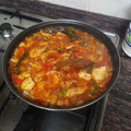 El cooksnap de edu cuando hizo Pollo al chilindrón.