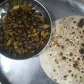 Hardik's cooksnap of when they made Chatpate chana.