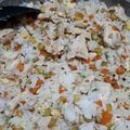 El cooksnap de Ossara Lamas cuando hizo Yakimeshi de pollo (Arroz Frito).