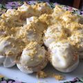 El cooksnap de maria cuando hizo Huevos rellenos de gambas, delicias del Mar y atún.
