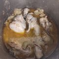 El cooksnap de Beatriz Osuna Caballero cuando hizo Pollo a la cerveza con corazones de alcachofa.