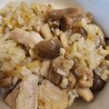 藍海冰心 的 新手人妻不敗料理-麻油雞腿菇菇飯 cooksnap